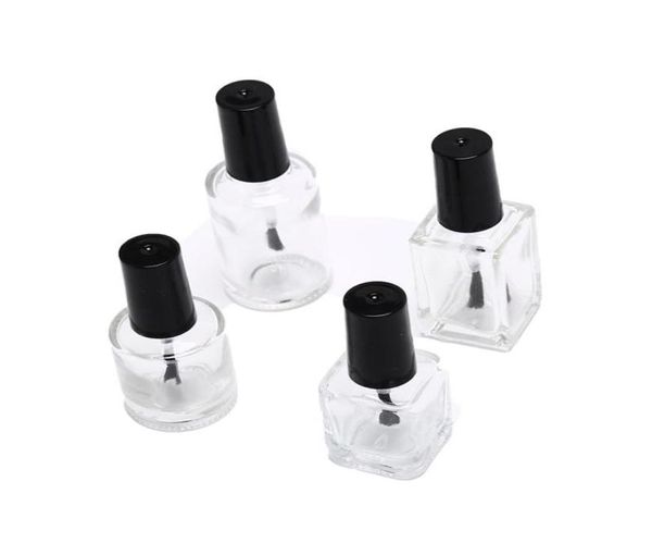 10 ml 15 ml transparente Glasnagellackflasche mit einem Deckelbürste leer kosmetische Behälter Nagelglasflaschen mit Pinsel6862973