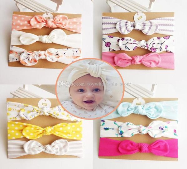 19 Styles Baby Girl Stirnband Meerjungfrau Haarzubehör Knoten Bögen Hasen Haarbänder Kinder Blumen Geometrisch Druck Haarband C36587363867