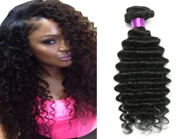 Brasilianer Deep Wave Virgin Hair Brazilian Hair Bündel 4pcs LOT100 CURLY Jungfrau Haarfabrik verkauft billige Deep Wave Curly Gewebe 76223212