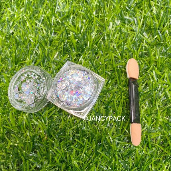 Speicherflaschen Crystal Love Serie Glitter Pulver Nagelkunst Glitzer Laser Symphonie Chamäleon Schmuckverlaufsgradienten
