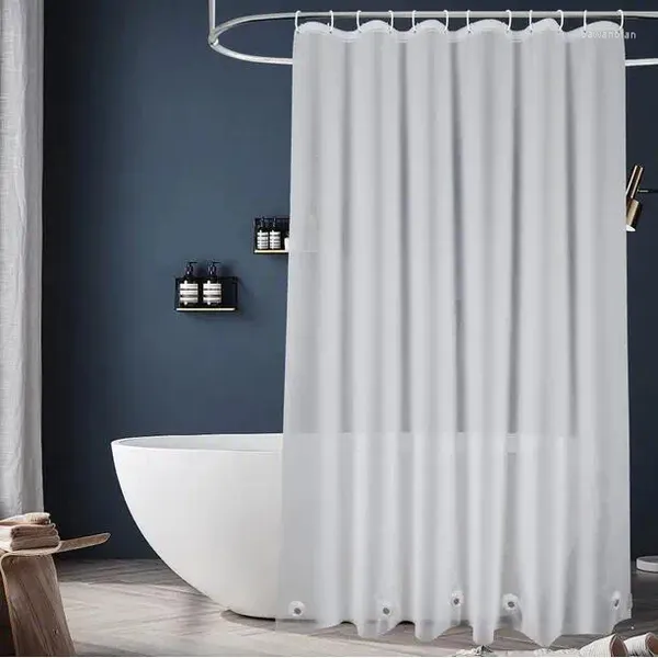 Cortinas de chuveiro cortina transparente peva espessada de cor sólida banheiro 72x78 Liner 96