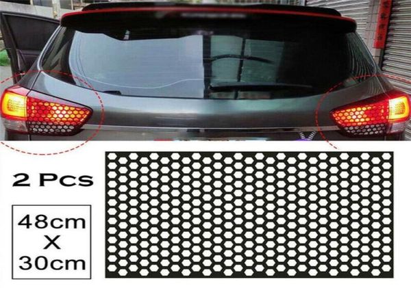 Honeycomb автомобильная наклейка виниловая пленка декоративная наклейка для наклеивания автомобиля задних световых наклейки на мотоцикл DIY Universal 4830CM2866156