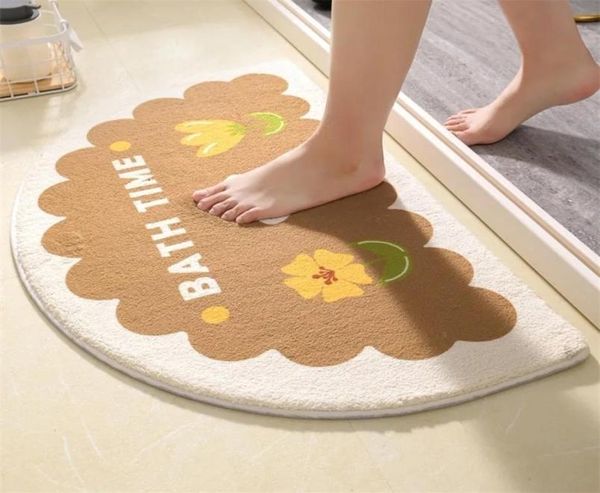 Добро пожаловать цветочные коврик для коврика Kawaii для домашней ванны гостиная