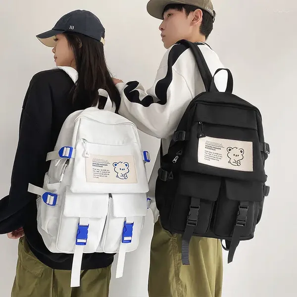 Backpack Drop Logo Capacity Leisure Travel Feminino Japonês Senior High School College Backpacks de Bolsa de ombro