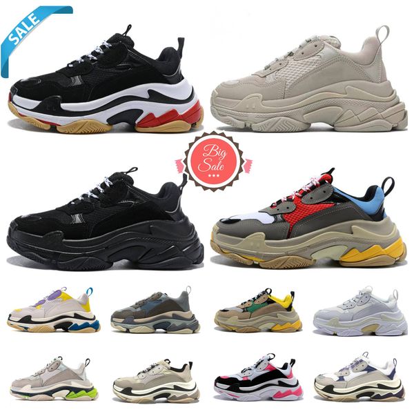 2024 Designers Sapatos casuais Crystal Bottom 17W Treinadores femininos Mulheres tênis de plataforma Paris Sports Sports Triple S preto branco azul tênis de luxo ao ar livre