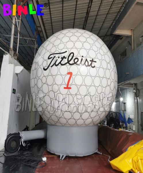 3m PVC Tarpaulin Giant Publisation Air Golf Ball Modelinflatable Golf Ball para Promoção Event6517997