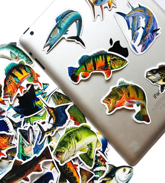 50pcs adesivos de pesca ao ar livre não -random de bicicleta de bicicleta de bicicleta laptop laptop skateboard water garrafa de snowboard decalque crianças 7777385