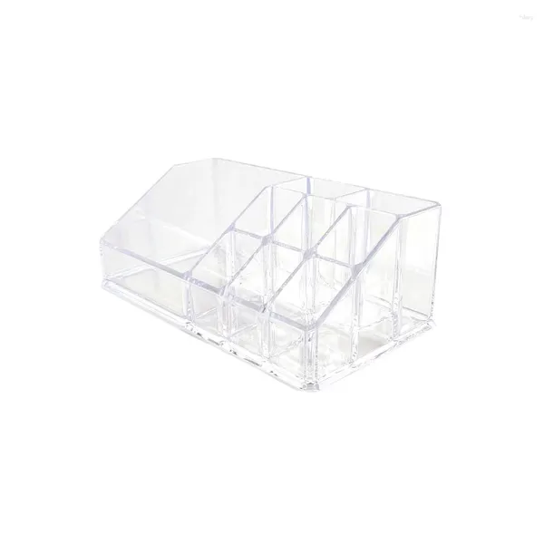 Scatole di archiviazione Transparent Makeup Tool Organizer rossetti Pennello per occhiale per occhiali per occhiali 9 griglie