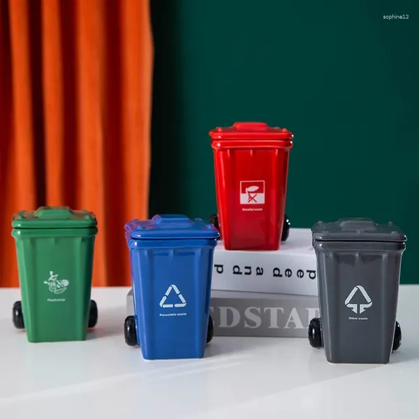 Tassen 400 ml kreativer Keramik 3d Tasse Neuheit Mülleimer CAN CUP Cup Recycling Barrel täglich Büro Home Kaffee Bier