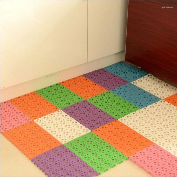 Tappetini da bagno caramella color plastica tappetino semplice massaggio bagno coperta doccia in gomma mosaico creativo