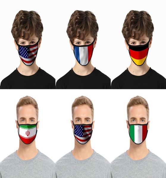 40 Stiles 3d USA America Flagge Druckmasken Waschbare Baumwollgesichtsmaske atmungsable resuable Women Man Kid Fashion Mask3001699