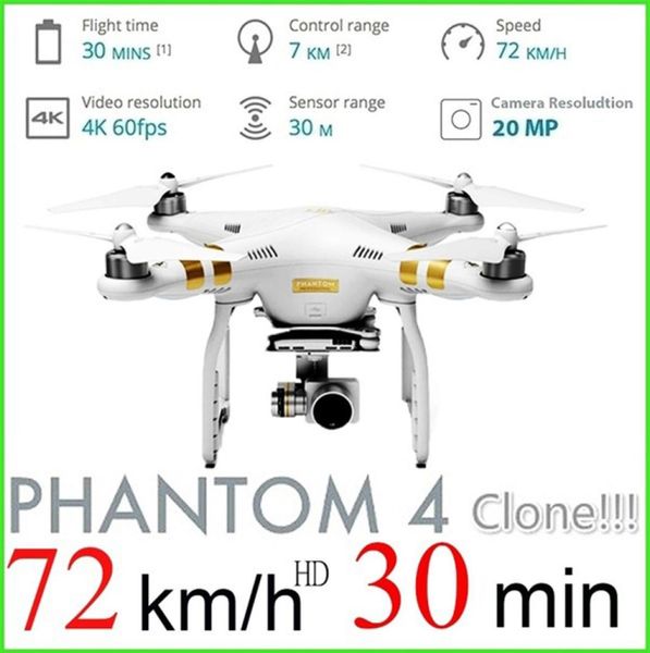 Phantom 4 Pro HD Camera HD Aereo RC Aereo WiFi FPV Modifica regolabile Altitudine Tenere un tasto Returntake Off Quadcopter Droni5788496