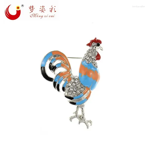 Spille anno di gallo smalto di cristallo cazzo di pollo per spillo broches metallo mujer homme brosh lapel brosch gioielli