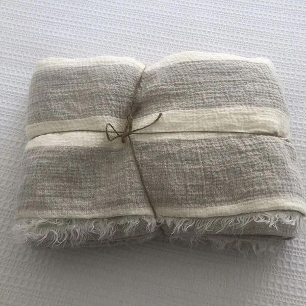 Cobertores linho linho pesado macio de verão canteiro sofá viajar respirável chic bohemia 200x230cm de espessura para