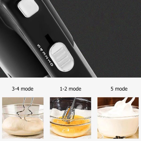 Misturadores 5 velocidades 800W Automatic Cream Baking Mast Baking Mixer Portable Electric Food Blender