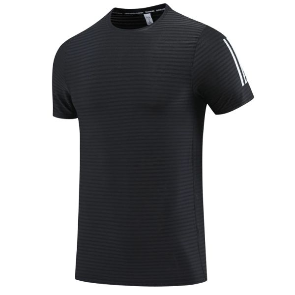 T-Shirts Egzersiz Fitness Kısa Kollu Çalışma 3D Baskı Jogging Eğitimi Nefes Alabilir Hızlı Kuru Gömlek Yansıtma Günlük Açık Spor Tee