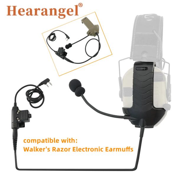 Protektor Tactical Headset Adapter Microfon Yline -Kit für Walkers Rasiermesser Electronic Headphone mit taktischer PTT U94 für Baofeng Walkie