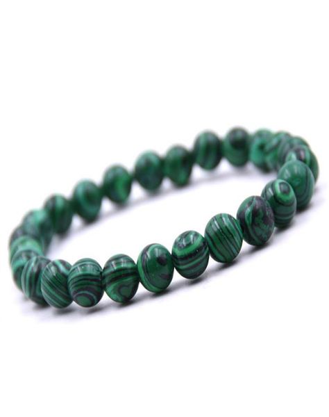 Fashion 6mm8mm10mm12mm azurite Malachite per tallone fascino Yogo Elasticità Braccialetti per donne Gift di gioielli rotondi 4180252