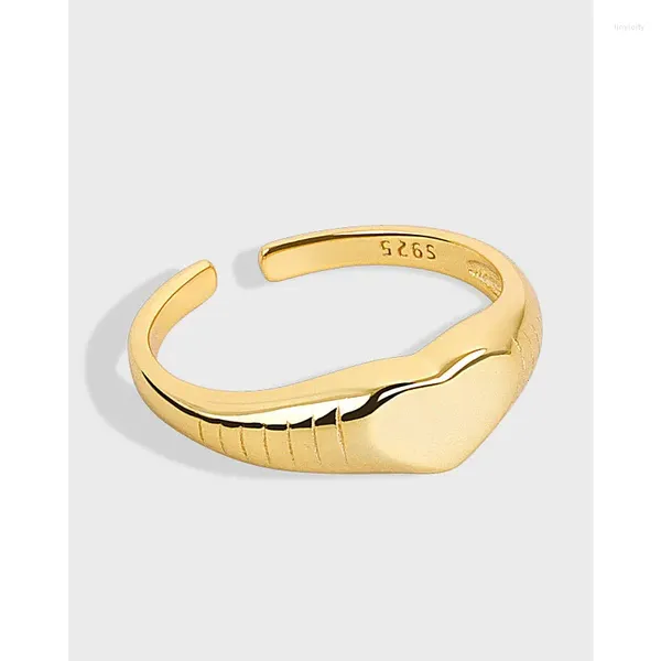 Anelli a cluster Lanre.Q 925 Sterling Silver Love Heart Ring per donne modella Girl Gold Dicevate di gioielleria a grandi dimensioni