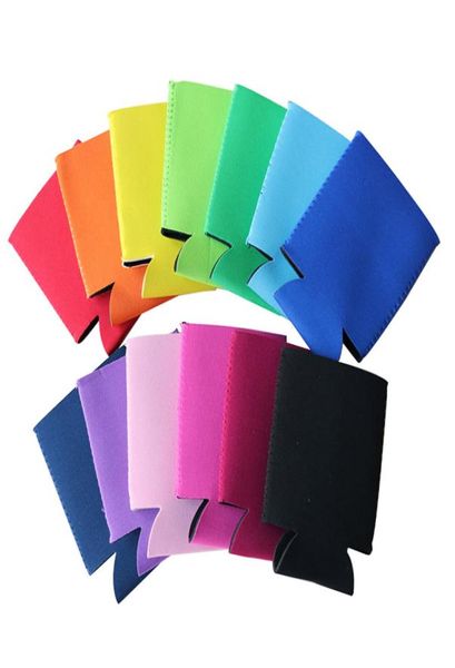 Neopren bira olabilir Kollar Renkli Baskı İçecek Soğutucu Katlanabilir Koruma Slim Can Sleeve Soda Şişesi Koozies Bardakları Kapak 6942149