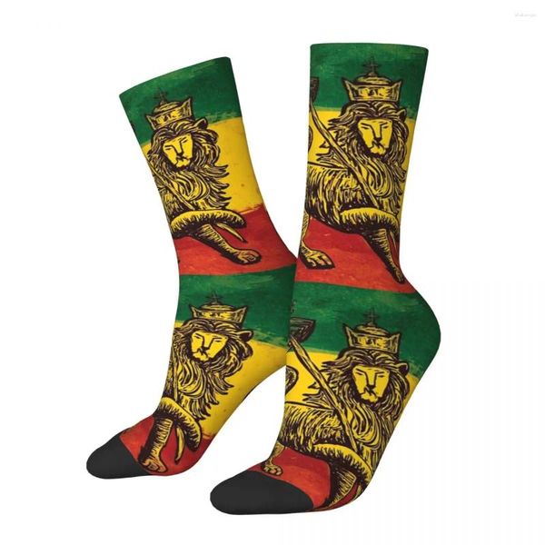 Calzini da uomo fresco rasta bandiera basket poliestere lungo per il sudore unisex assorbente