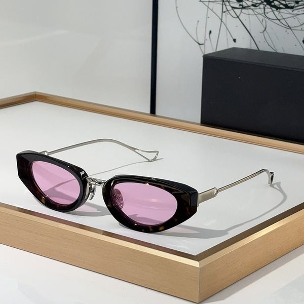 pembe lens güneş gözlüğü serin güneş gözlüğü bayanlar güneş gözlüğü basit Avrupa tarzı her türlü aşınma için uygun sade lüks tonlar kedi göz lunette soleil