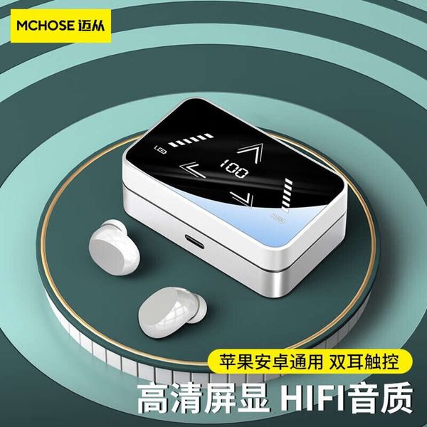 Os novos fones de ouvido Bluetooth sem fio de Maicong no ouvido Tws Touch Running Sports Mirror Modelo Privado