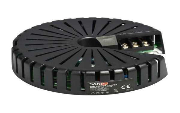 Sanpu Ultra Dünn -Netzteil 12 V 24 V 150W ACDC Lighting Transformer LED -Treiber Aluminium Runde für LEDs Strips Lichter 1406506