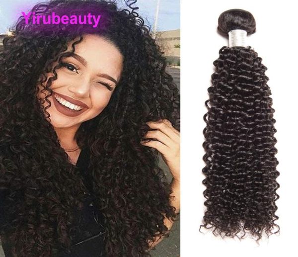 Peruviano Kinky Curly 1 pacote 100 Amostra de cabelo humano Epacket Extensões de cabelo virgem curly Virgem Wefts Indian Wits One Piece Natural Colo3106280