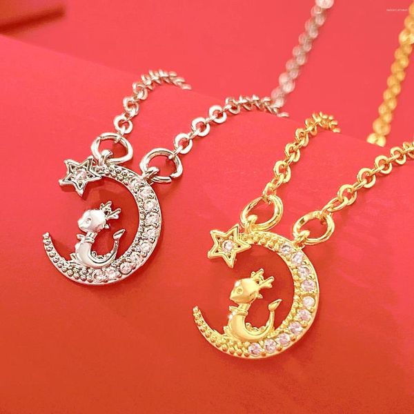 Collane a ciondolo 1pc Anno della collana zodiacale cinese del drago Catena di clavicole carine per uomini Accessori per i gioielli da uomo Regalo di compleanno