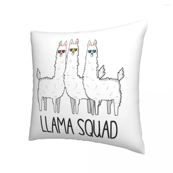 Cuscino divertente simpatico shirt shirt squad alpaca cuscino cover decorativo animale domestico casa quadrata 40 40 cm