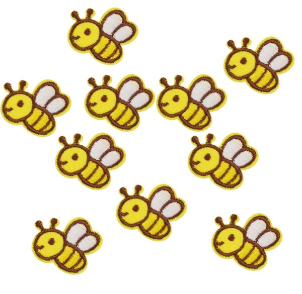 10 PCs abelhas Badges Patches de insetos para roupas infantis Ferro bordado Applique Applique On Patches Costuras Acessórios para Clothes7745234
