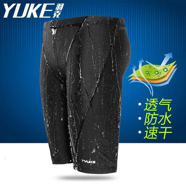 Yuke Men Shark Skin Water Repellent Professional Compettive Swim Trunks Swimsuit Pant Racing Sworks L-5XL 240410