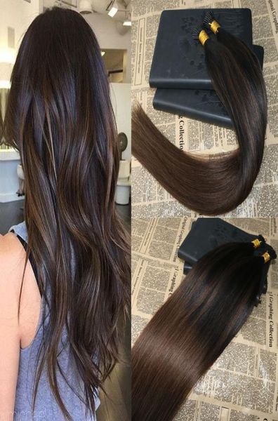 Ombre Extensões de cabelo humano I TICK CABE