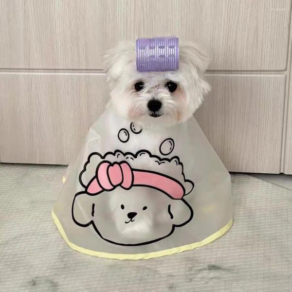 Hundebekleidung Haustier Umhang einstellbarer Cape wasserdichtes Cartoon -Druck -Pflege -Haarschnitt für Vorräte