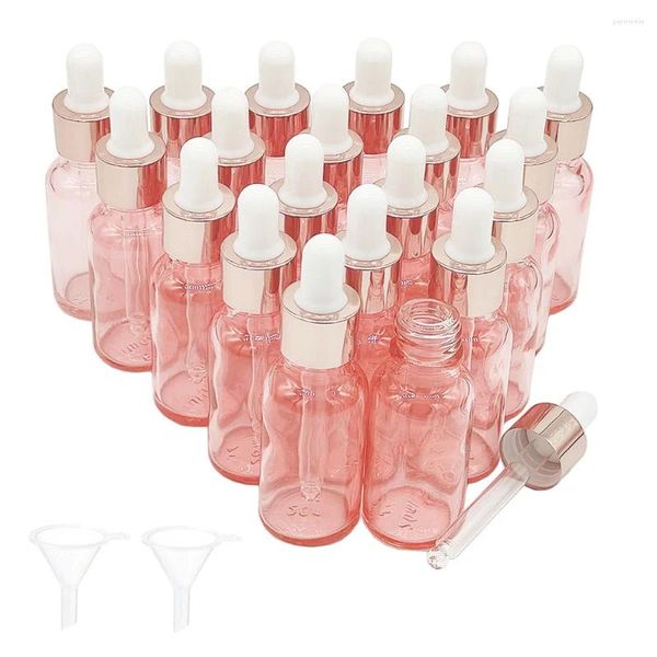 Garrafas de armazenamento 20ml 20pcs/lote garrafa de gotas de vidro vazio com translucência de pipeta Óleos essenciais para frascos de amostra de massagem de perfume