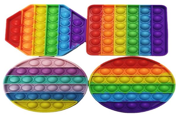 Rainbow Circle Square Square Octagon Octagon Toise Halloween Рождественский детский малыш -подарки Pers Board Sensory стресс. Образовательная головоломка H11Wacf6302864