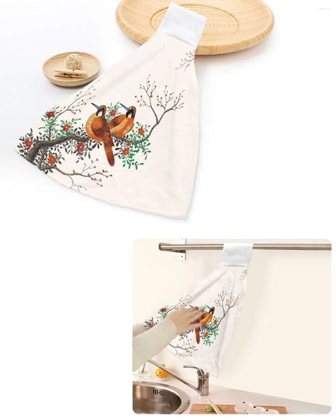 Toalha de toalha de estilo chinês blusmom toalha de mão toalhas casa cozinha banheiro pendurado panos de louça de louça