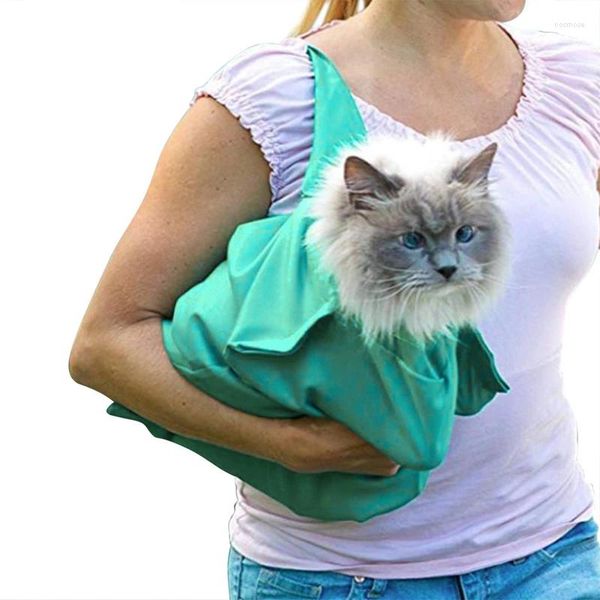 Transportadoras de gatos transportador de cães pet sling com mãos de cachorro grátis para ar livre saco de viagem portátil ombro de unhas de unhas limpeza de limpeza