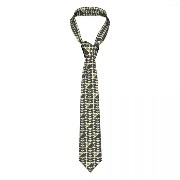 Papillini classici orla kiely cravatta a colore scuro maschile seta personalizzata fiore scandinavo scandi retrò cravatta per gravatas aziendali