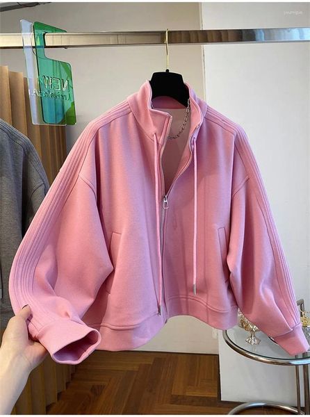 Jackets femininos Casual Casual Sports Coat Spring Dress Spring Cardigan Zipper Longo de manga comprida Top Windbreaker