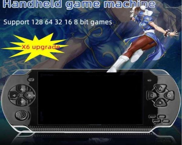 Aktualisiertes X6 Retro Game Console 43 Zoll 8G Handheld Game Remote Support MP4 MP5 TF -Karte für PSP GBA PS1 KID039S GIFT13036100