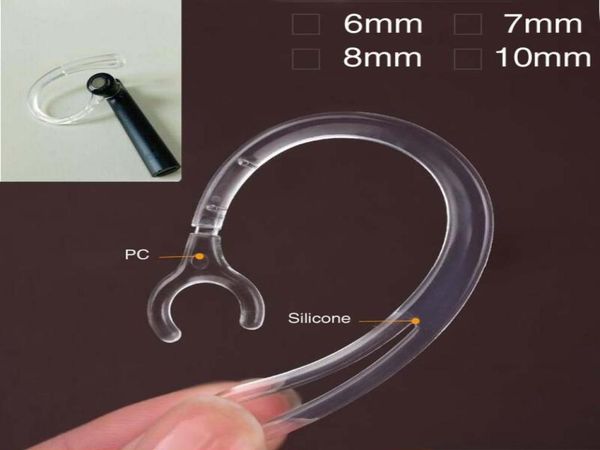 Spedizione 6 mm 7 mm 8 mm 10 mm trasparente auricolare bluetooth silicone auricolare clip cuffia per cuffia per cuffie per cuffie per cuffie Accesso.