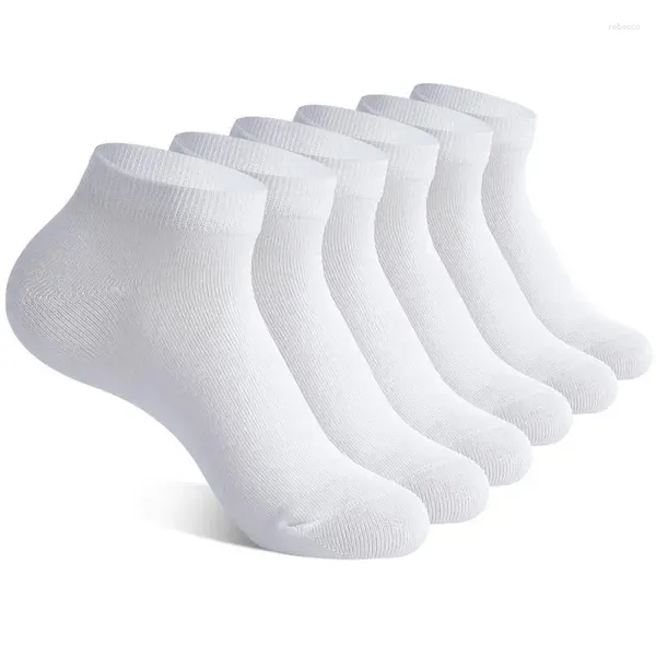 Erkek Çorap 6 Çift Erkekler Mürettebat Siyah ve Beyaz Düşük Tüp Sokak Güzergahı Yumuşak Nefes Alabilir Pamuklu Sıradan Slip Slip Non