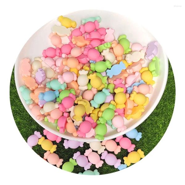 Dekorative Blumen 20/50/100pcs gemischte Kawai Süßigkeit Harz flacher Rücken Cabochons Dekoration Mini Lebensmittel DIY Haarkunst Versorgung Charme Handwerk