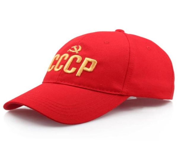 Ball Caps CCCP USSR Русский стиль бейсбол Unisex Black Red Cotton Snapback с 3D вышивкой Quality87575269343802