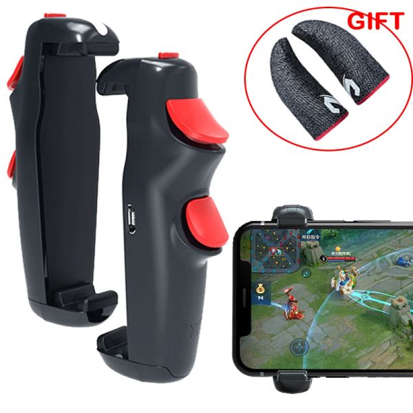 Gamepads Mobile Gaming PUBG Trigger Button Shooting Game Bluetooth Controller 6 Finger Gamepad Joystick für Android/iOS -Telefonspiele