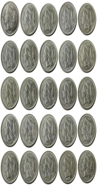 EUA Um conjunto de 18651889 25pcs três centavos de níquel cópia de moeda de metal artesanato fábrica de fabricação 5418448