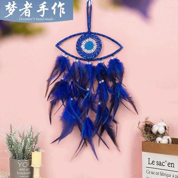 Dekoratif Figürinler Kötü göz rüya yakalayıcı Yatak Odası Işıkları Duvar asılı yakalayıcılar Cadı Koyu Dekor Gotik Dreamcatchers zanaat hediyesi