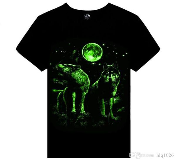 Summer Round Round Rodty Mens Tshirt Homme 3D Glow in the Dark Luminous Tam camise